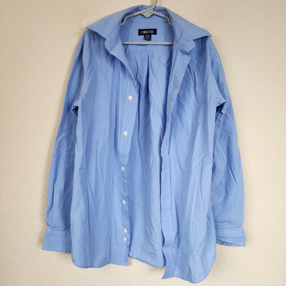 Cherokee Medium Kids Light Baby Blue Long Sleeve Shirt Top